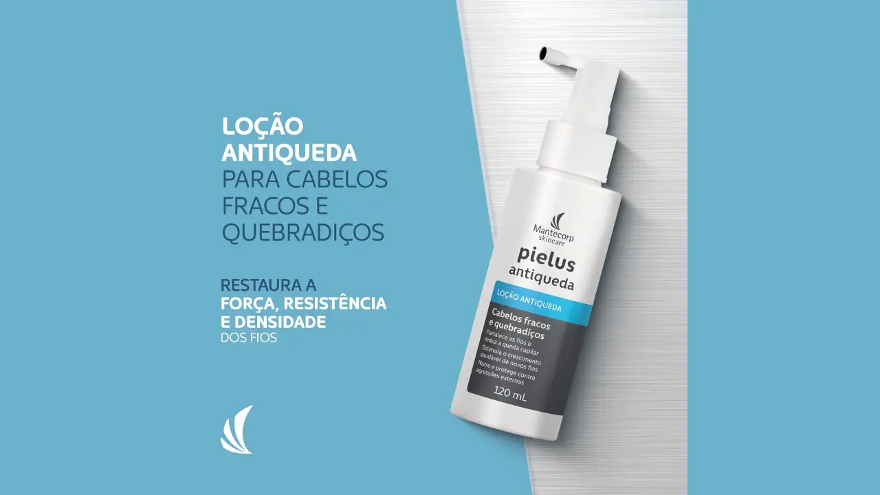 Mantecorp Pielus Loção Antiqueda 120ML – Fortalecimento Capilar e Estímulo ao Crescimento
